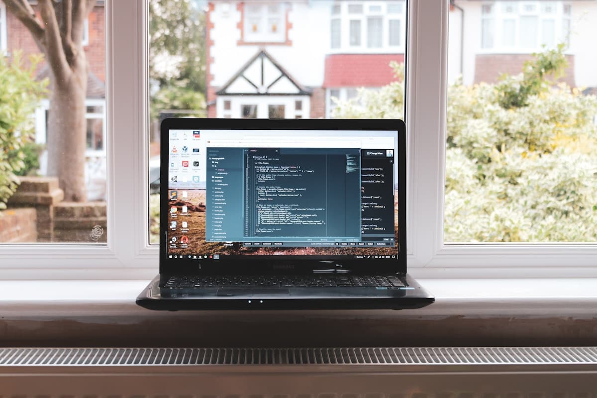 Elegant marketing website mockup